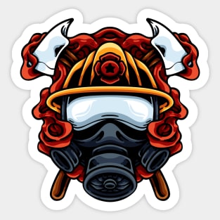 Firefighter Mask Sticker